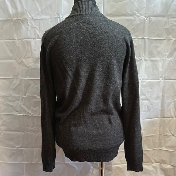 David Taylor Gray and Blue quarter zip Sweater Argyle size medium - Picture 5 of 6